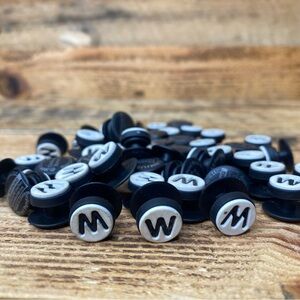 Lot 49 jibbitz letter M or W charms for Crocs/clogs shoes crafts (new old stock)